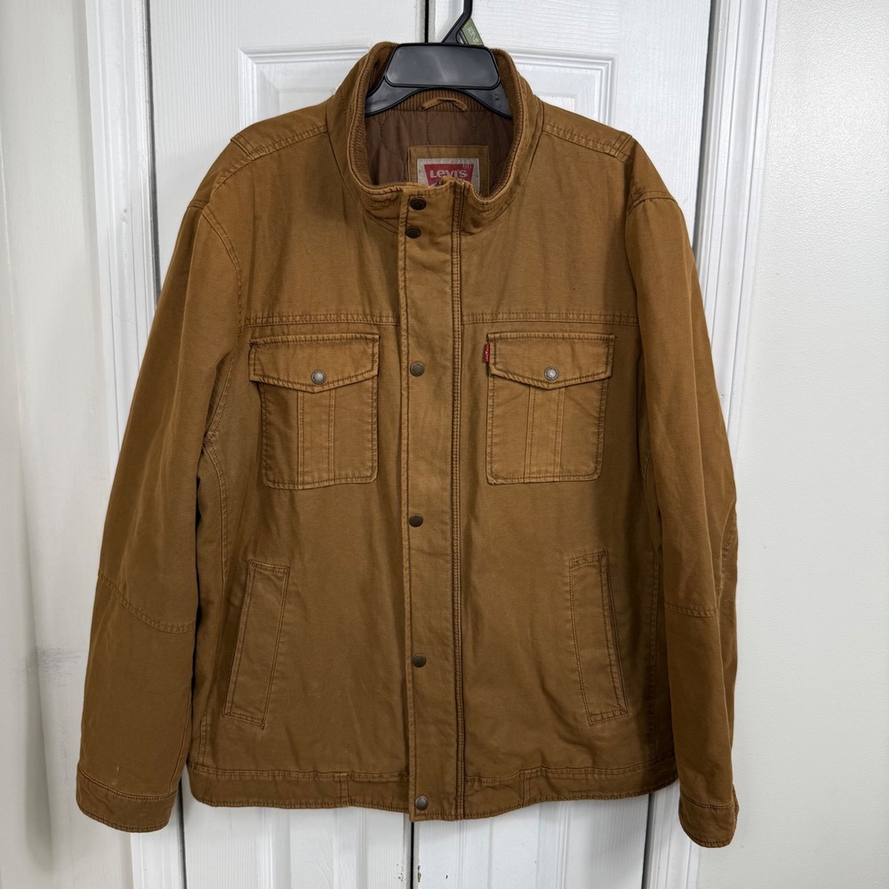 Levis Canvas Field Jacket XL Brown Workwear Utility Gorpcore Barn Coat